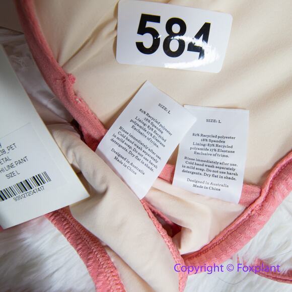 New! Set! Free People x Peony panel balconette highline pant bikini, size L - Picture 9 of 11